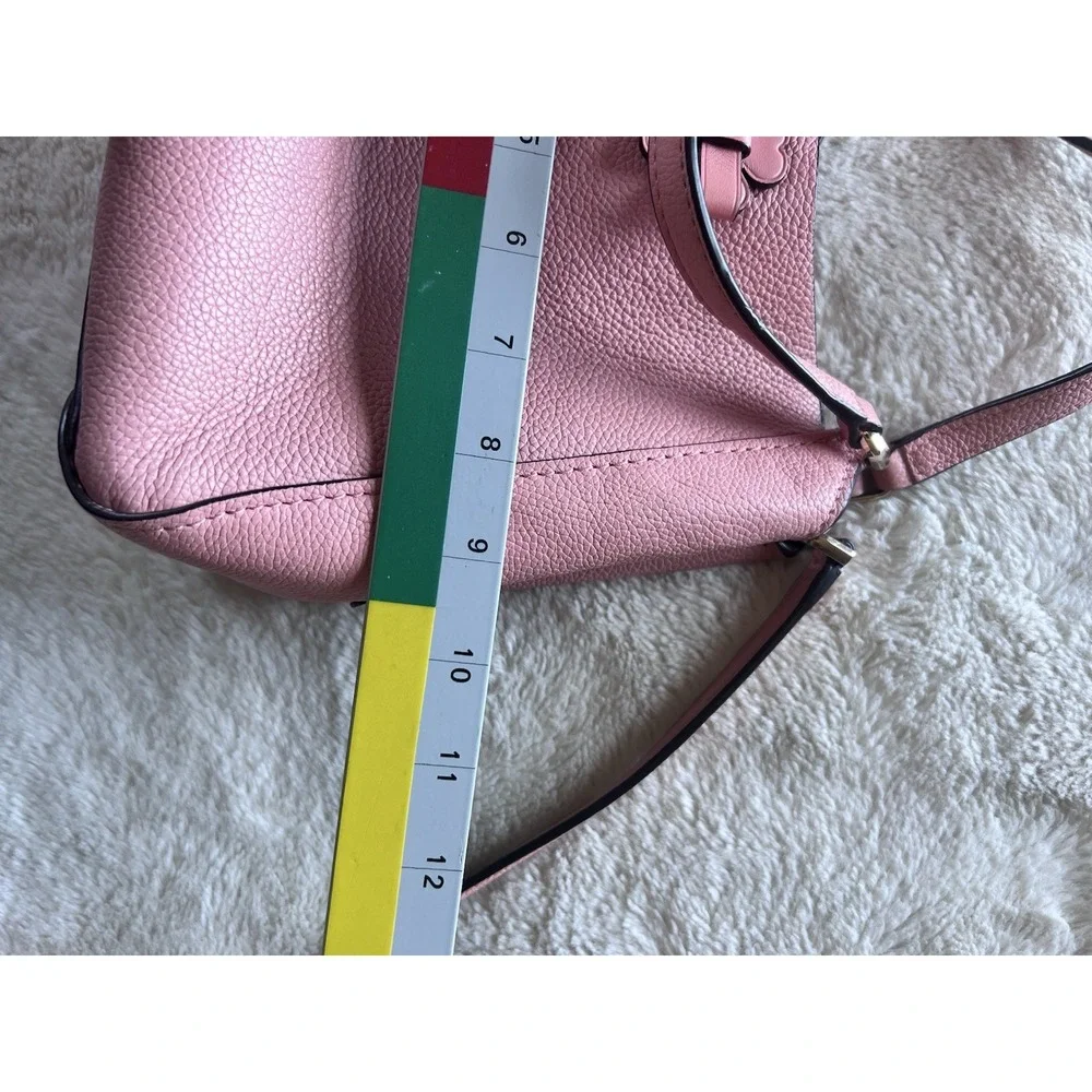 Kate Spade Talia Triple Compartment Satchel Crossbody bag Pink Leather Bow Purse